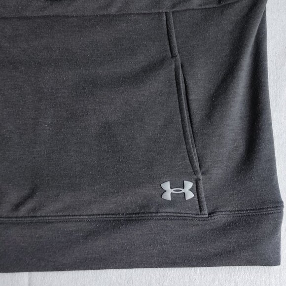 Under Armour active wear hoodie men's size M grey 1/2 zip, kangaroo pocket - Picture 5 of 11